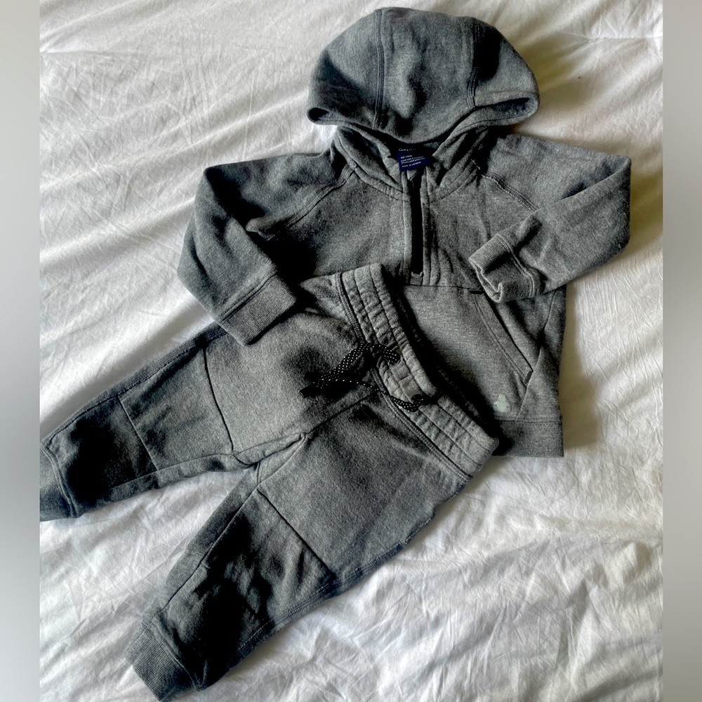 Baby Boys Gap Tech Matching Set-Jogger-Gray